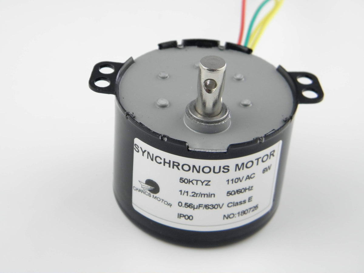 CHANCS 50KTYZ Synchronous Low Speed Motor AC 110V 1/1.2RPM Small Electric Motor