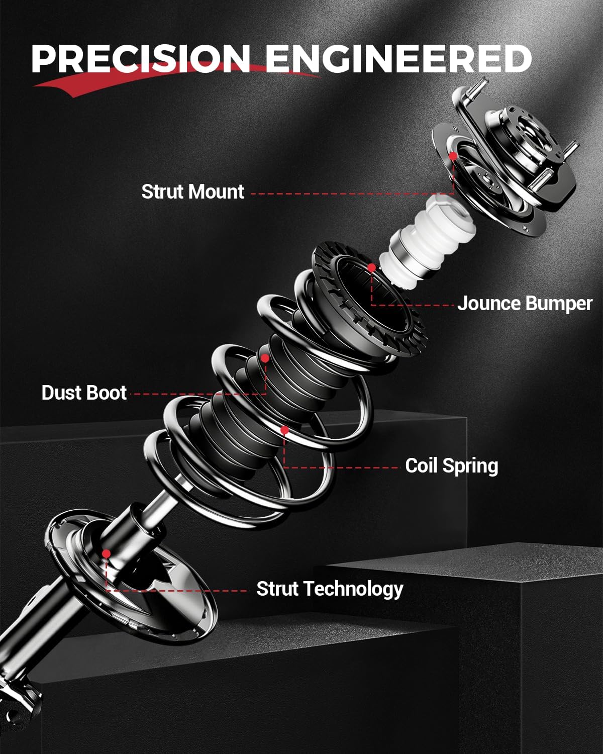 KTP 2pcs Front 172729 Struts & Shocks Fit for 2013-2019 Ford Explorer FWD