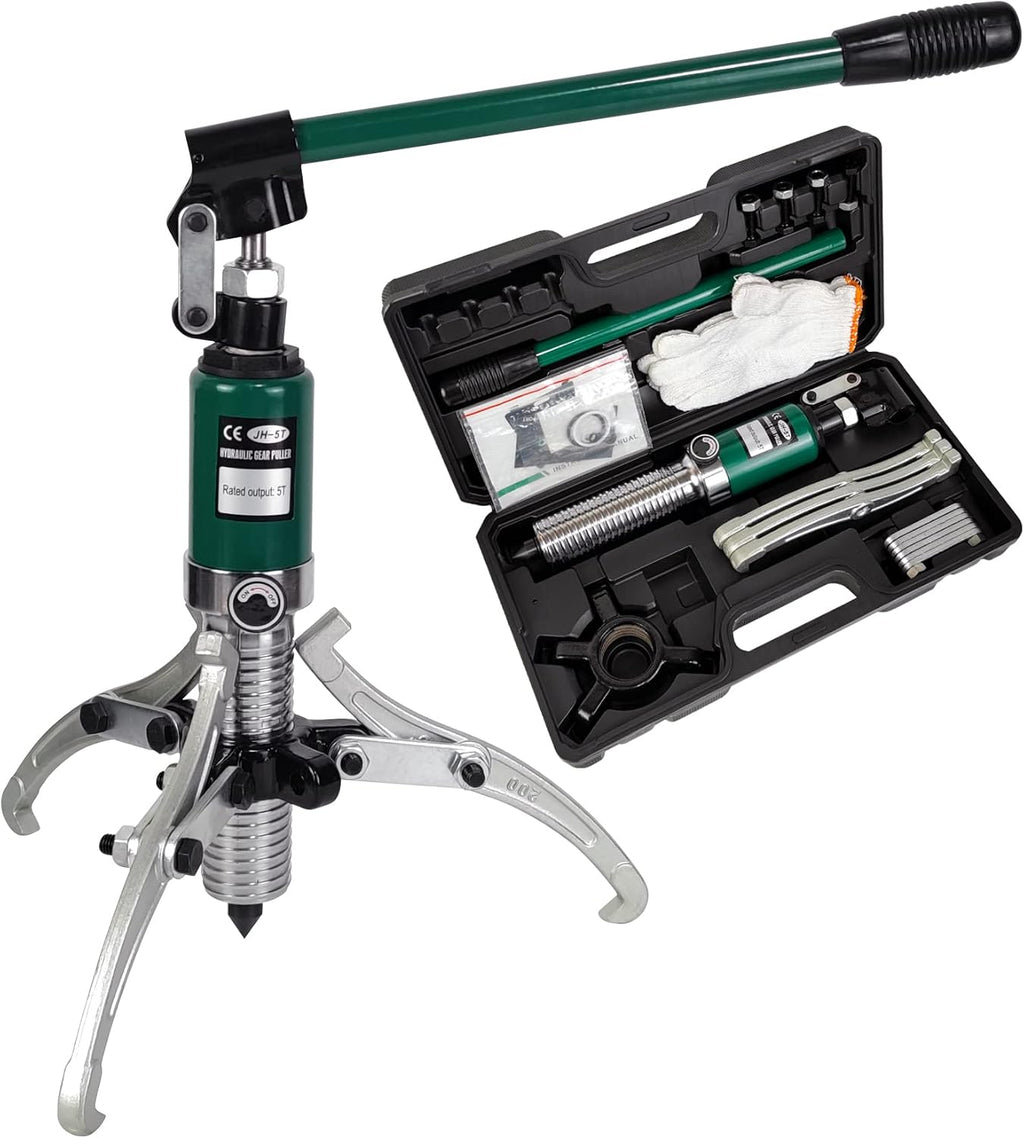 15-Ton Hydraulic Gear Puller with 2 & 3 Jaw 12" Reach