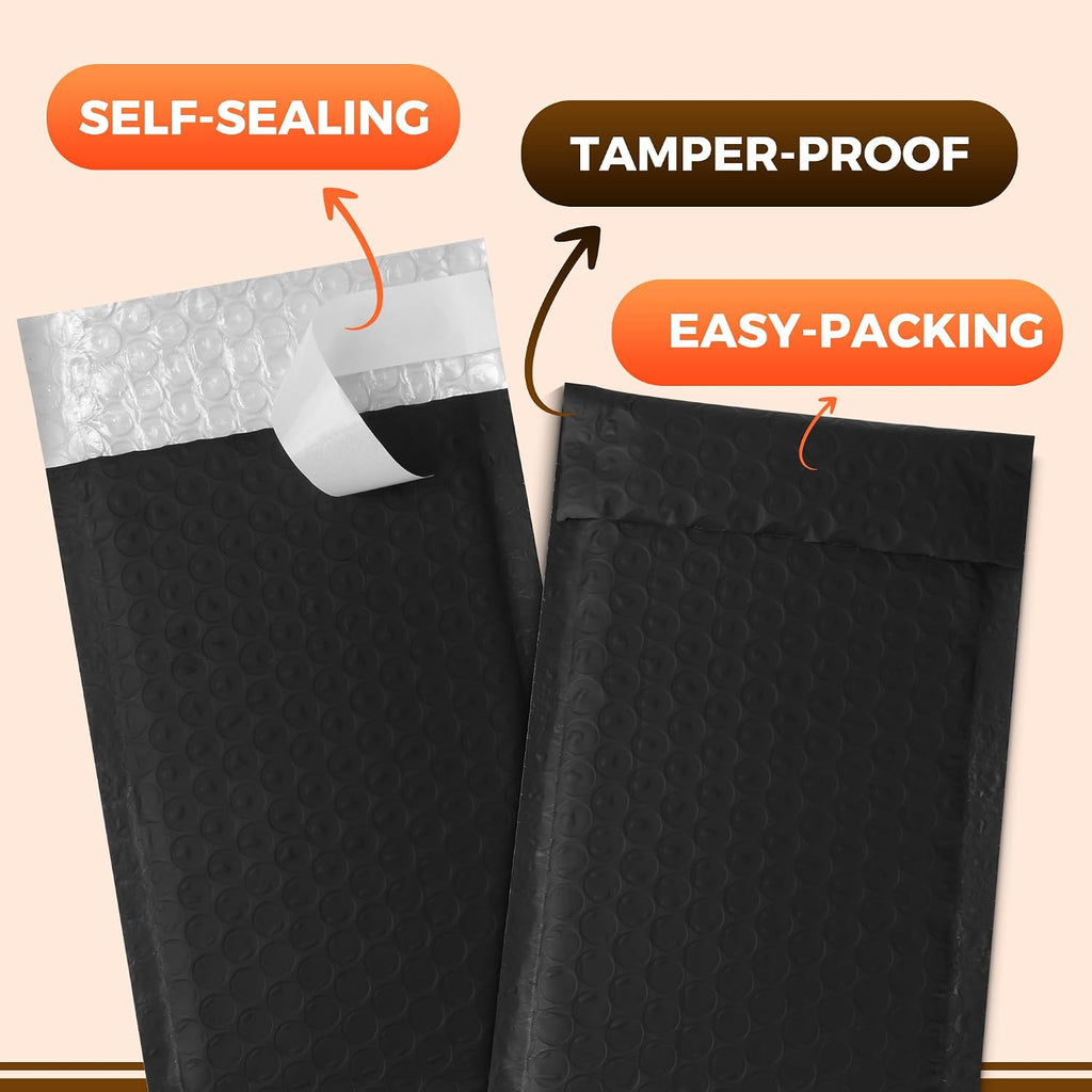 510-Pack Bubble Mailer 4'' x 8'' - Self-Sealing Waterproof Small Mailing Envelopes Padded Lightweight Shipping Bags