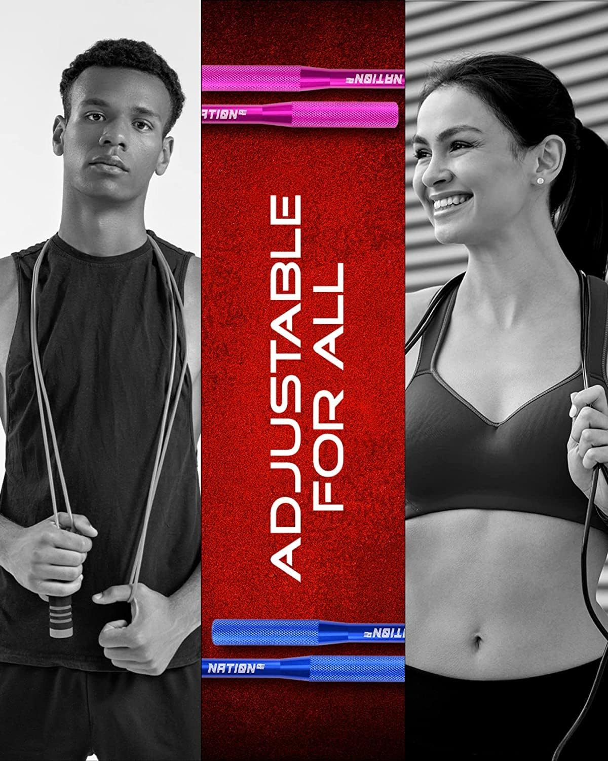 Aluminum Handle High Speed Adjustable Jump Rope for Women and Men - Perfect Skipping Rope for Boxing, Fitness, Workout