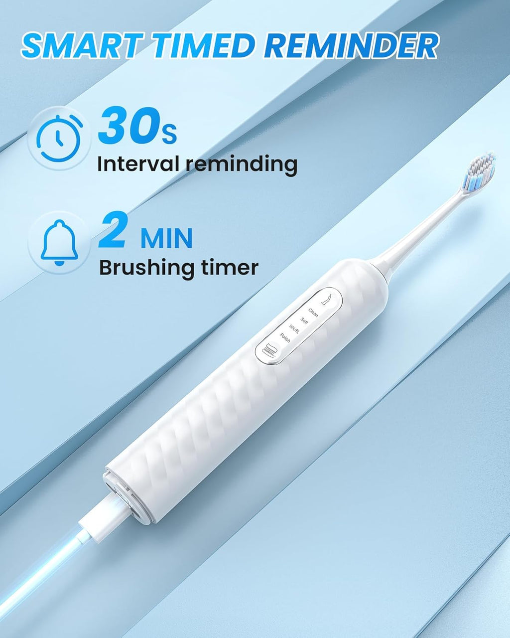 Electric Toothbrush with Water flosser, 3 in 1 Teeth Cleaning Kit with 7 Modes, Electric Toothbrush and flosser
