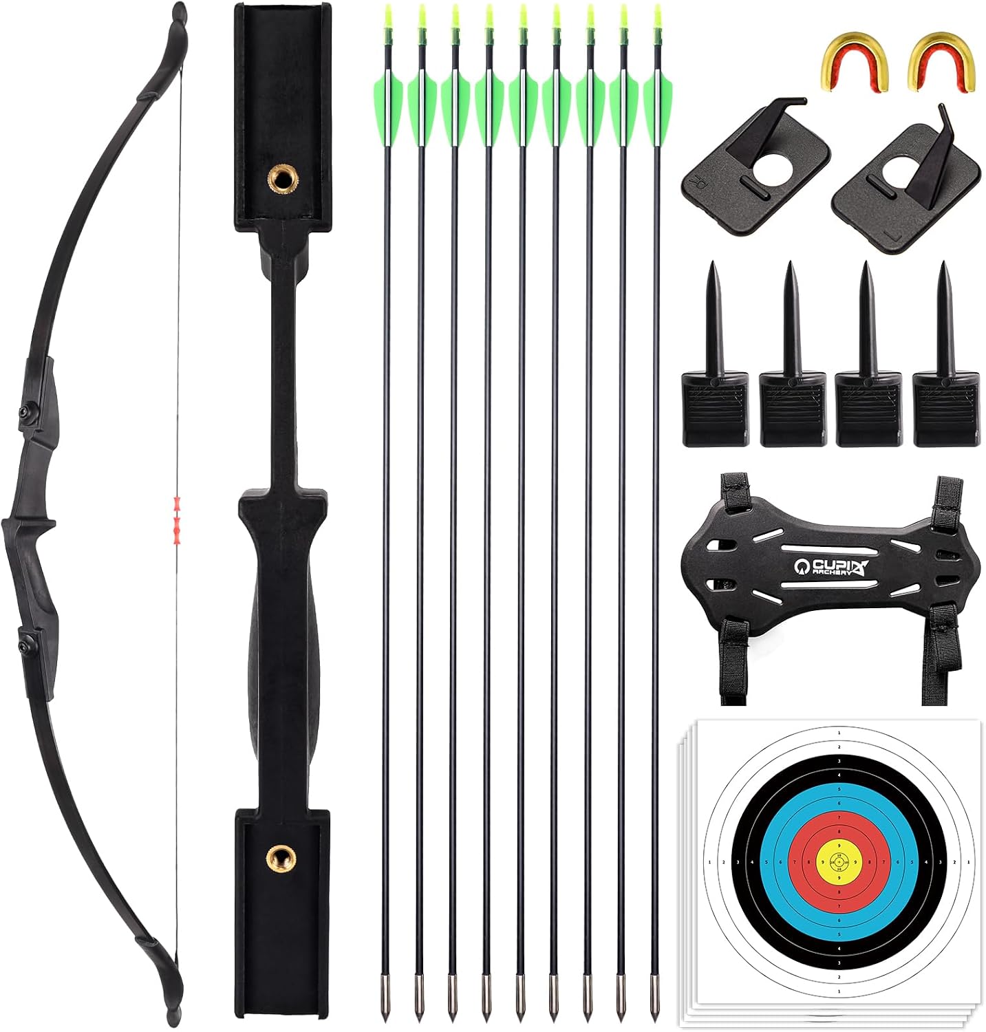 Archery Takedown Recurve Bow and Arrow Set for Adults/Beginners/Youth | Left & Right Hands, 20/30/40 Pounds, Complete