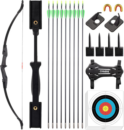 Archery Takedown Recurve Bow and Arrow Set for Adults/Beginners/Youth | Left & Right Hands, 20/30/40 Pounds, Complete