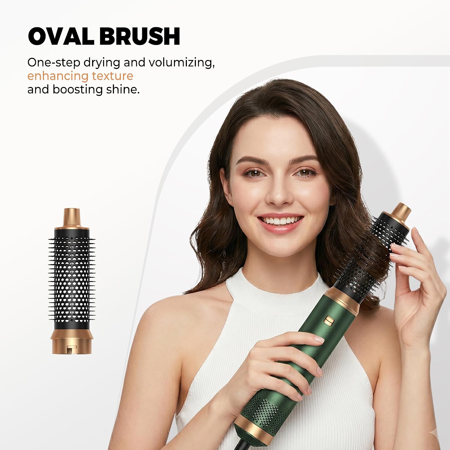 5 in 1 Blow Dryer Brush, Upgrade Hair Dryer Brush Set Negative Ion Air Styler Curling Wrap Air Curler, Hot Air Brush