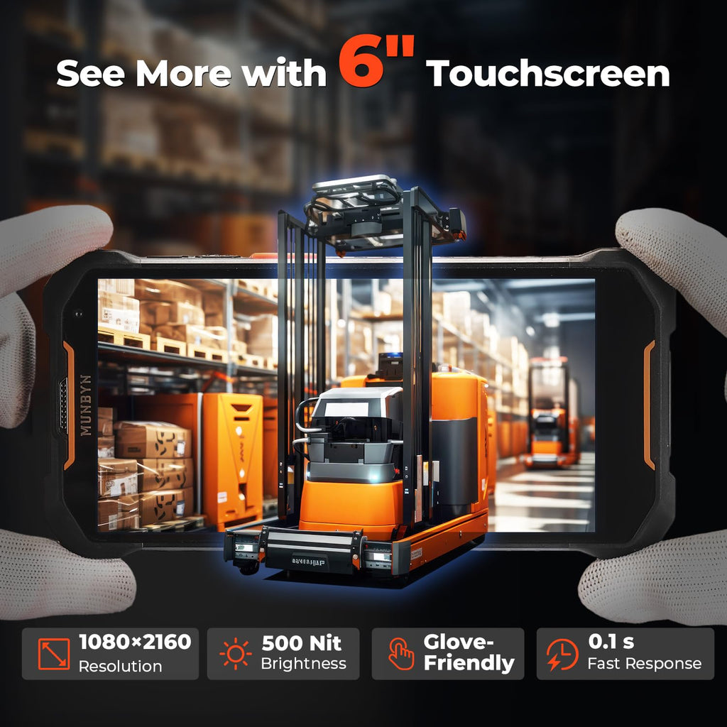 AceScan AS01P Android 14 Barcode Scanner(Android 18 Upgrade Only Available After Official Release), 6” Screen