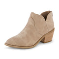 Rodeo Cowboy Boots for Women, Pointed Toe Ankle Bootie, Tan 8
