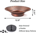 Bird Bath for Outside, 12.6" Solar Powered Bird Bath with Fountain