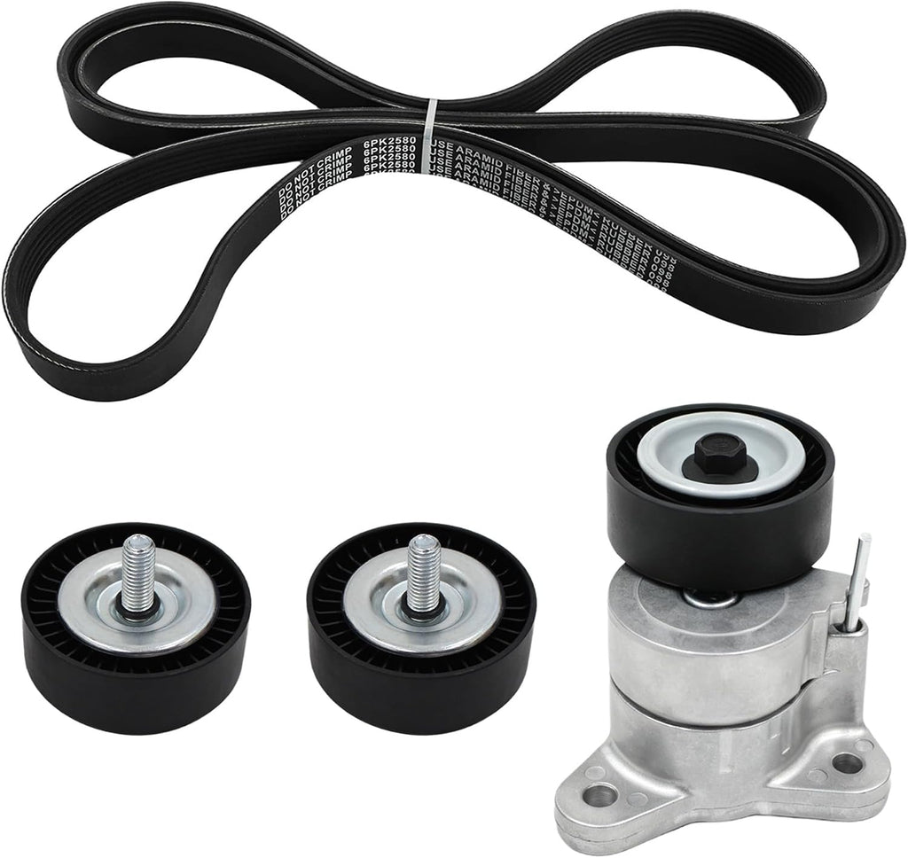 AUCERAMIC 2.0L 2.4L Engine Serpentine Belt Tensioner Idler Pulley Drive Kit