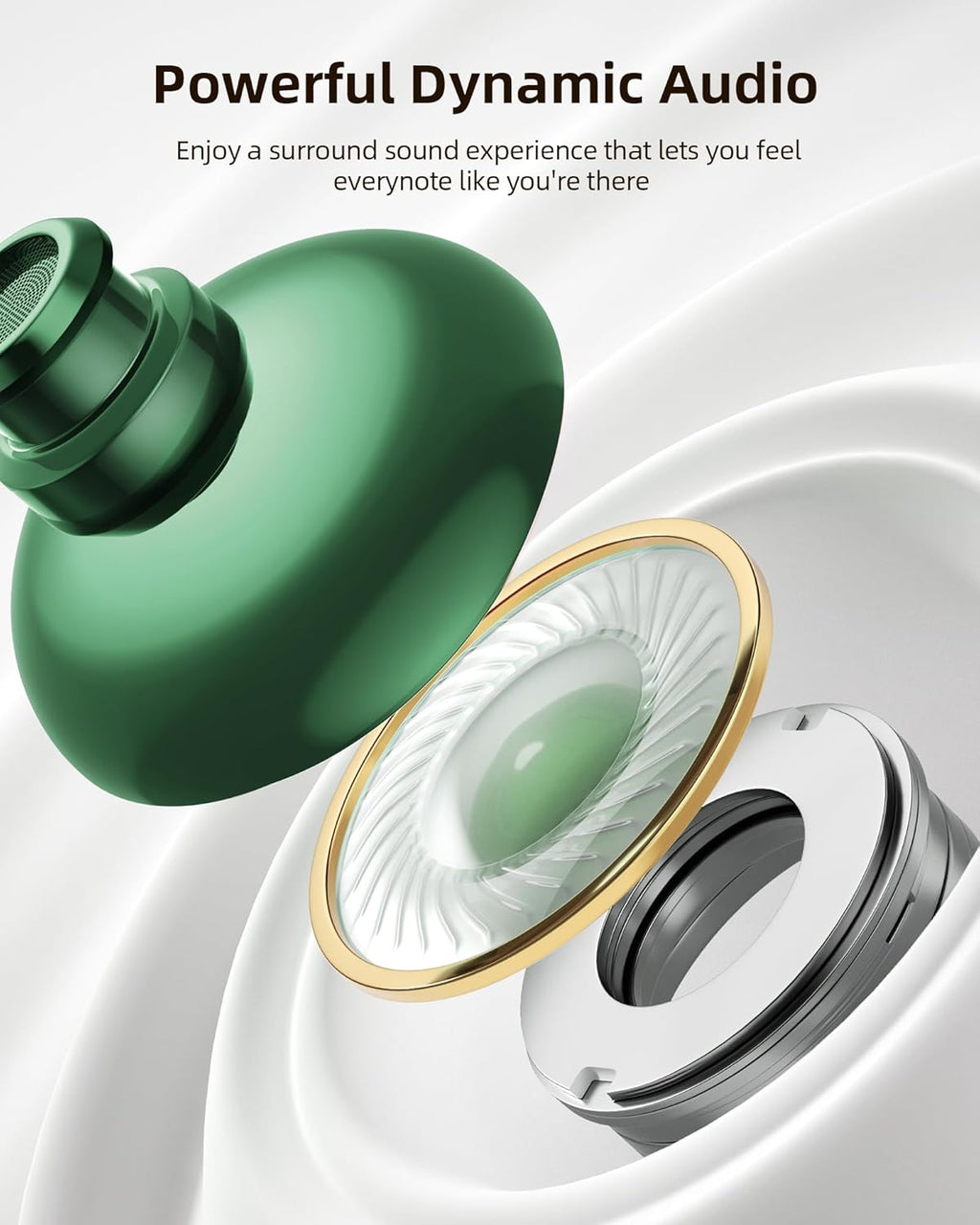 Bluetooth Headphones Wireless Earbuds 80hrs Playtime Wireless Charging Case Digital Display Sports Ear Buds with