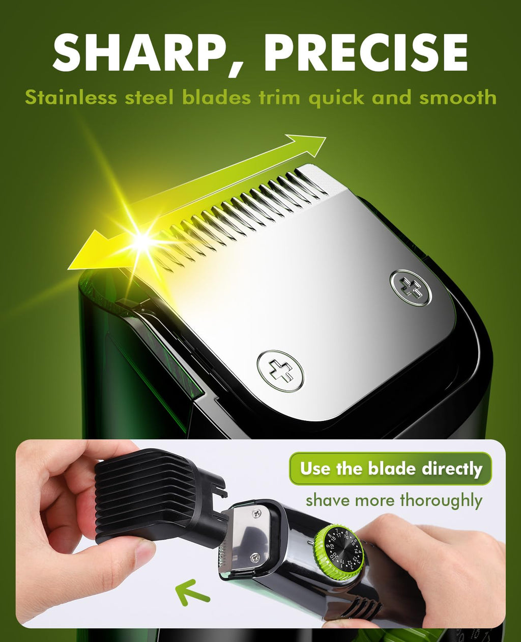 Vacuum Beard Trimmer for Men: Cordless Electric Trimmer for Less Mess