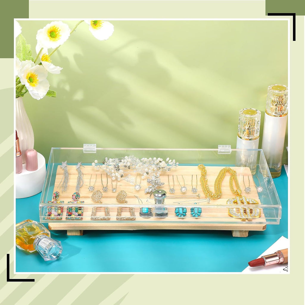 Clear Acrylic Locking Display Case with Keys Large Medication Lock Box Snack Fridge Lock Acrylic Figure Display Case