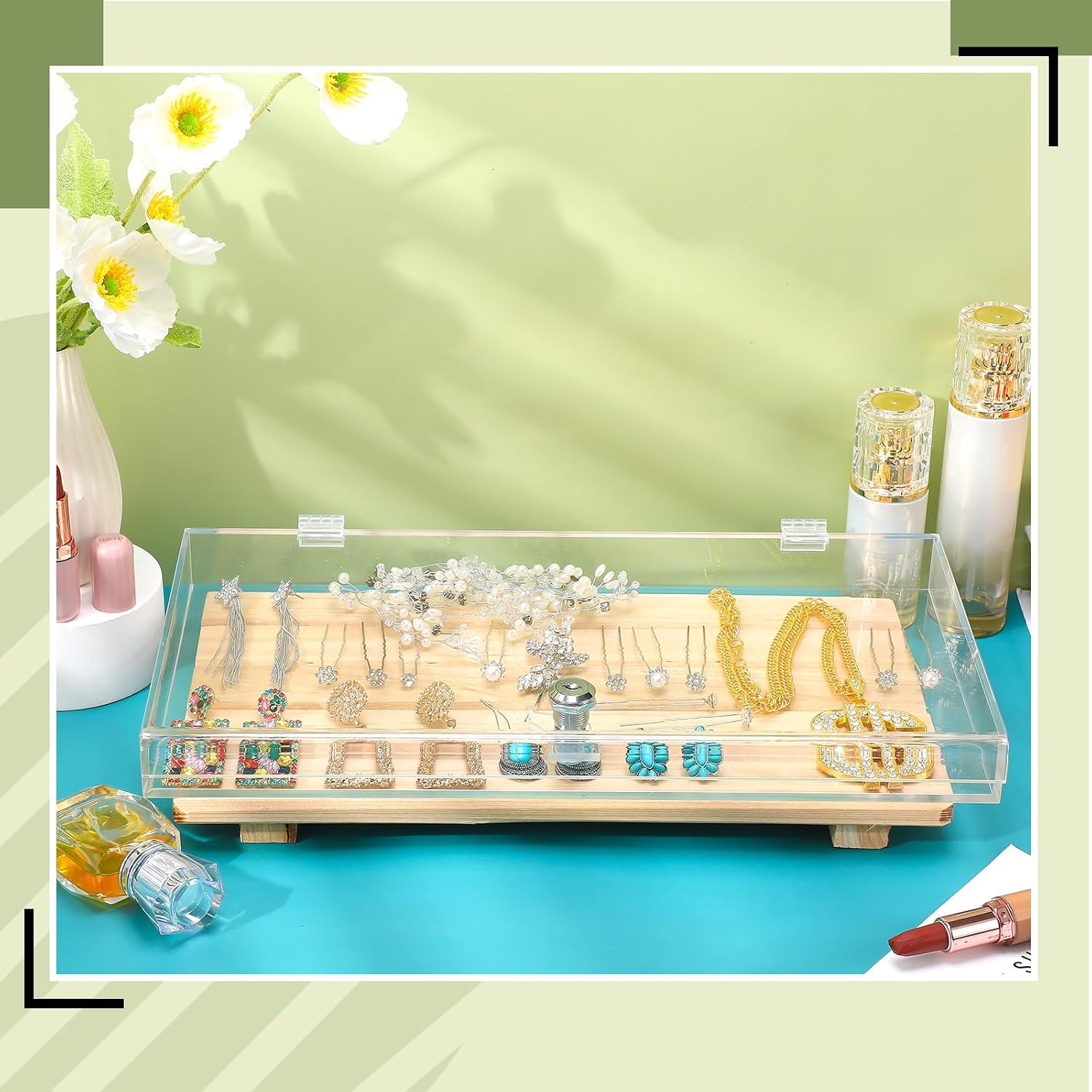 Clear Acrylic Locking Display Case with Keys Large Medication Lock Box Snack Fridge Lock Acrylic Figure Display Case