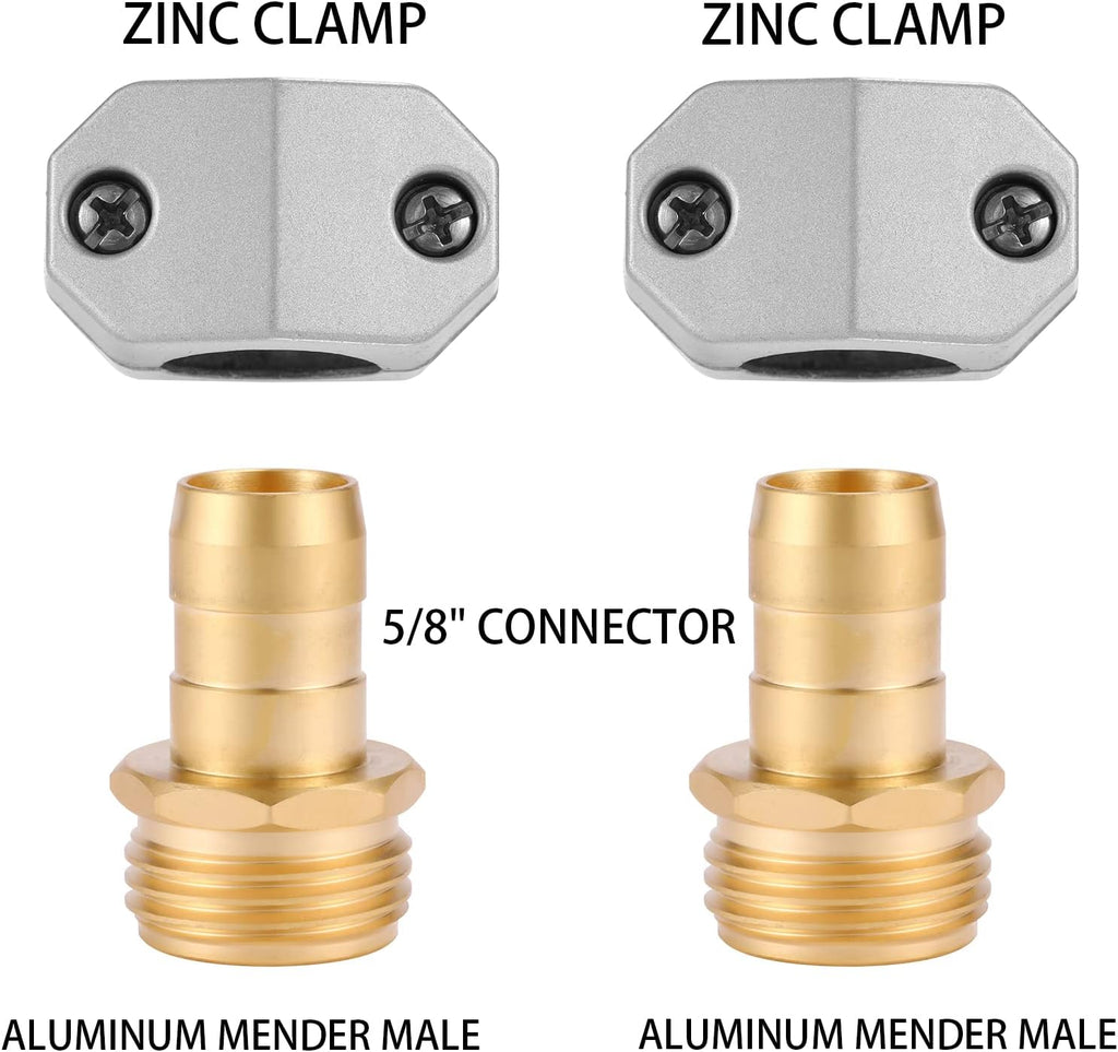 Male Coupling, Fits 5/8-Inch and 3/4-Inch Garden Hose Repair Fitting