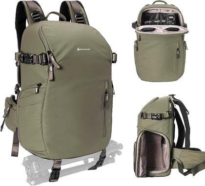 Camera Backpack Waterproof Bag Professional Travel Photography Bag Large for DSLR SLR Mirrorless Camera with Tripod