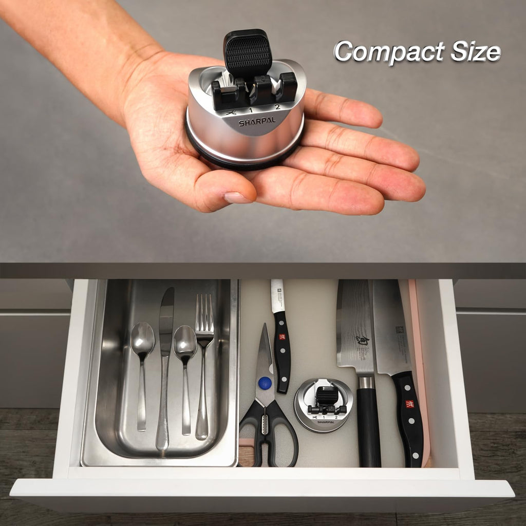191H Knife Scissors Sharpener | Repairs, Restores & Sharpens Straight, Serrated & Kitchen Knives – Versatile