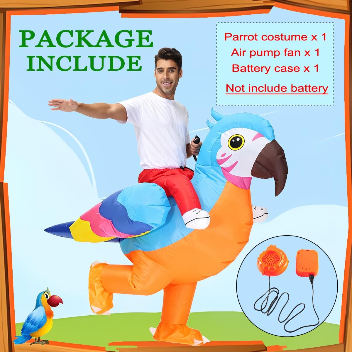 Parrot Costume Adult Inflatable Parrot Costumes Inflatable Halloween costumes Blow up Costume Adult