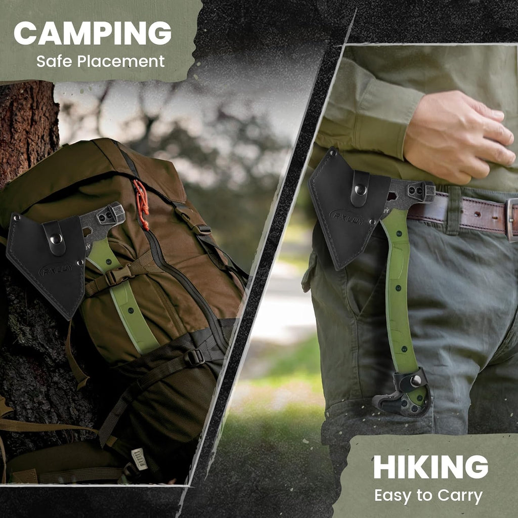 Tactical Axe with G10 Handle Camping Survival Hatchet, Multifunctional Hiking Outdoor Heavy Duty Full Tang Tomahawk