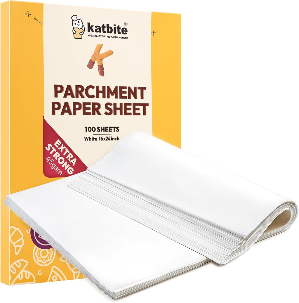 100 Pcs Parchment Paper Baking Sheets, 16x24 Inch, Heavy Duty