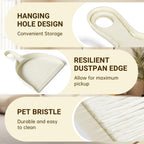 2PCS Small Dust Pan and Brush Set, Mini Broom Dustpan Kit