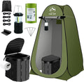 Portable Toilet Kit, Camping Toilet with Pop-Up Privacy Tent and Poo Gel Toilet Bags, Washable Portable Outdoor