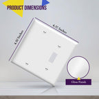 ENERLITES 2-Gang Toggle/Blank Combination Wall Plate, White
