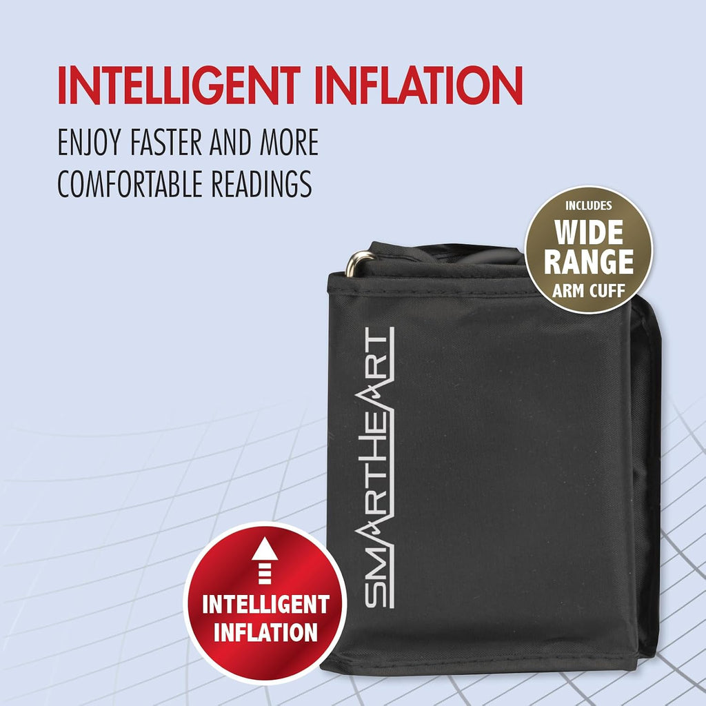 Blood Pressure Monitor | Wide-Range Upper Arm Cuff | Audible English Spanish Instructions and Results for Visually