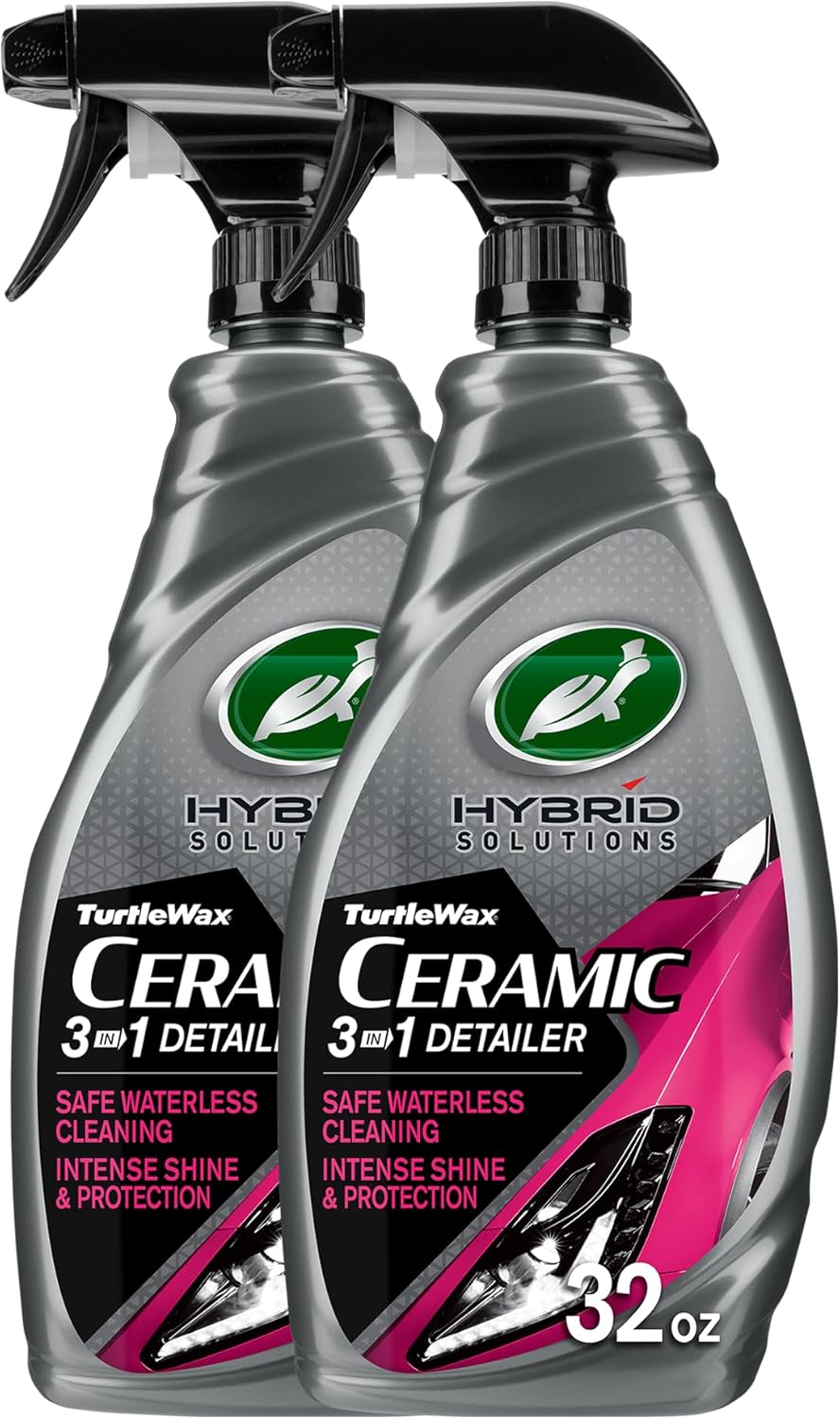 Hybrid Solutions Ceramic 3-in-1 Car Detailer, Waterless Car Wash, Long-lasting HydrophobicWax Protection and High
