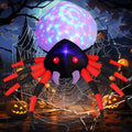 8 FT Width Halloween Inflatables Spider - Blow Up Yard Decorations with Magic Light - Halloween Outdoor Inflatables