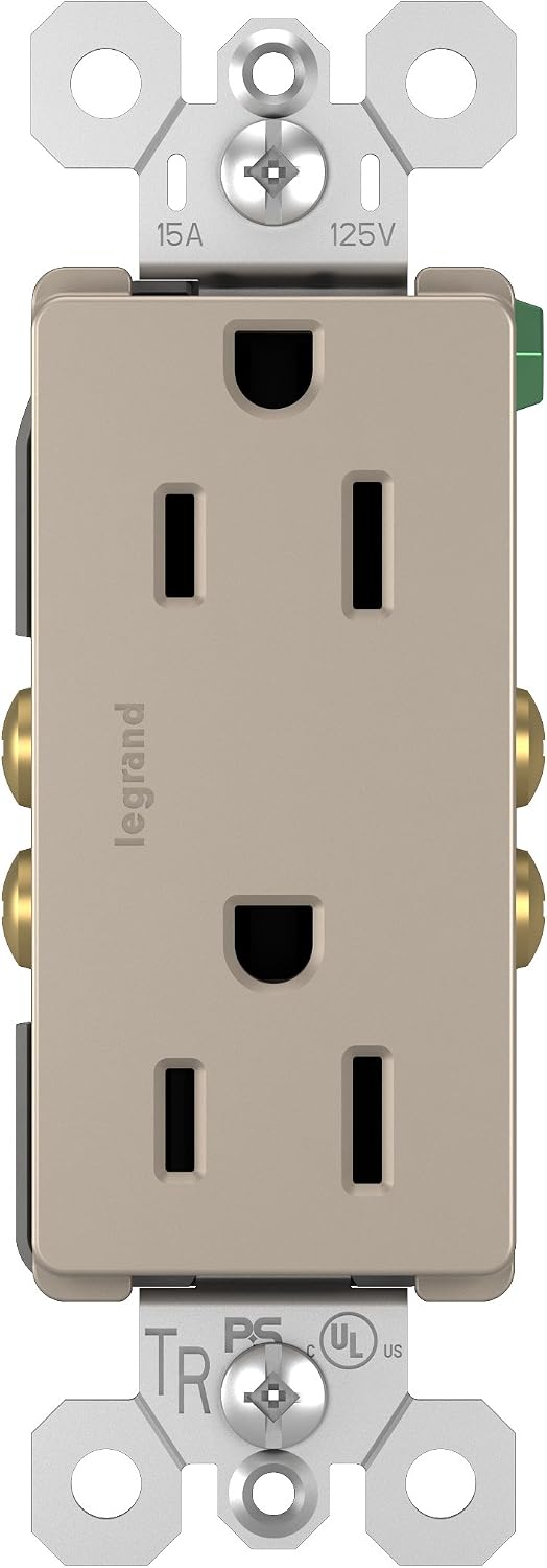 Legrand Radiant 15 Amp Tamper Resistant Decorator Outlet Nickel 1 Pack