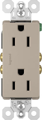 Legrand Radiant 15 Amp Tamper Resistant Decorator Outlet Nickel 1 Pack