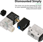 Wengart Pneumatic Solenoid Valve DIY Techs Single Acting Air Cylinder DC12V