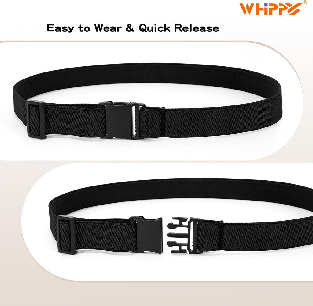Elastic Kids Belt for Boys Girls - Stretch Invisible Belt with Adjustable Clip Buckle Latch Belts for School Sports