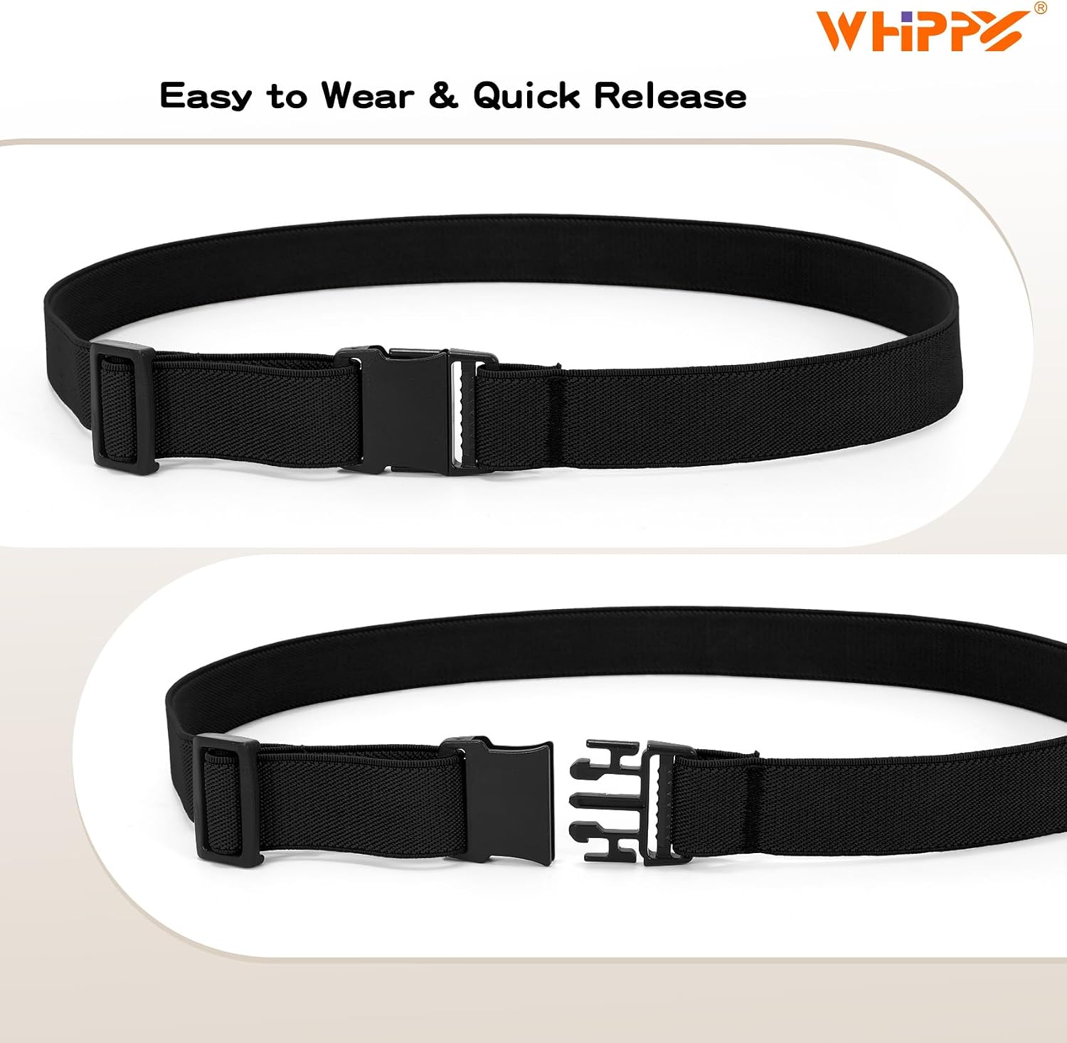 Elastic Kids Belt for Boys Girls - Stretch Invisible Belt with Adjustable Clip Buckle Latch Belts for School Sports