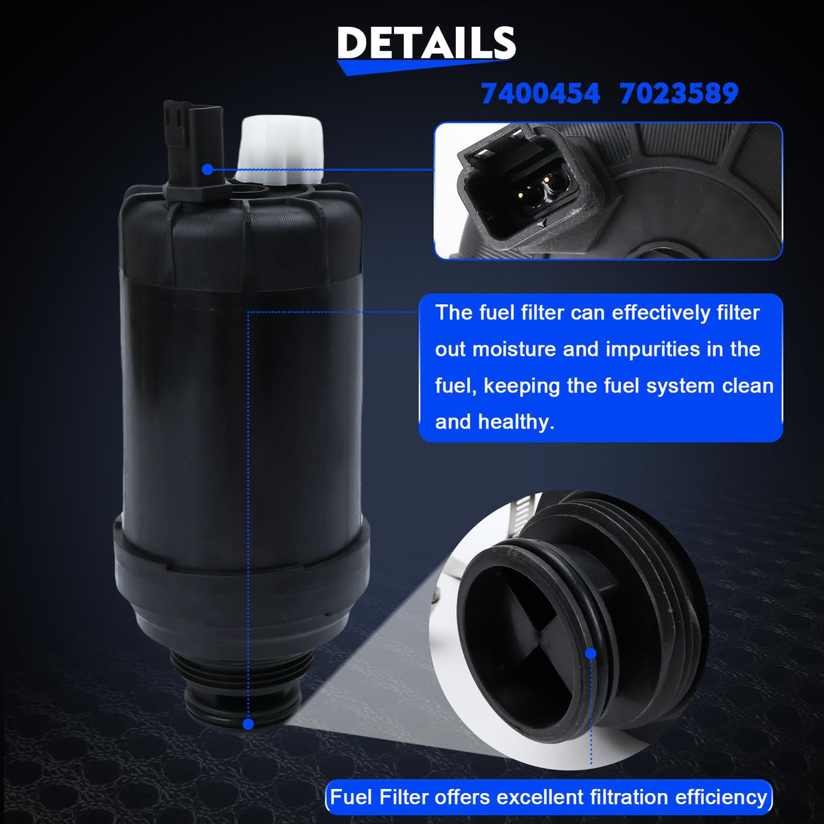7023589 Fuel Filter Water Separator, Replaces 7400454