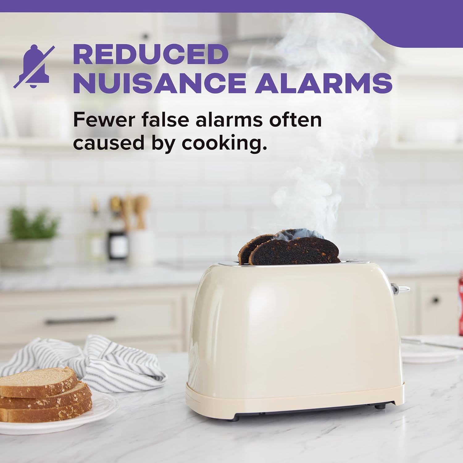 Smoke and Carbon Monoxide Detector, AA Battery Powered with LED Status Lights, 85 dB Alarm, 5 inches, 30CUDR, 4 Pack