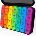 Pill Organizer 4 Times a Day - Pill Box 7 Day, Large Weekly Medicine Pill Organizer for Travel with Removable