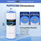 PLFPCC80 Pool Filter Replaces Pentair CCP320, Pleatco PCC80-PAK4