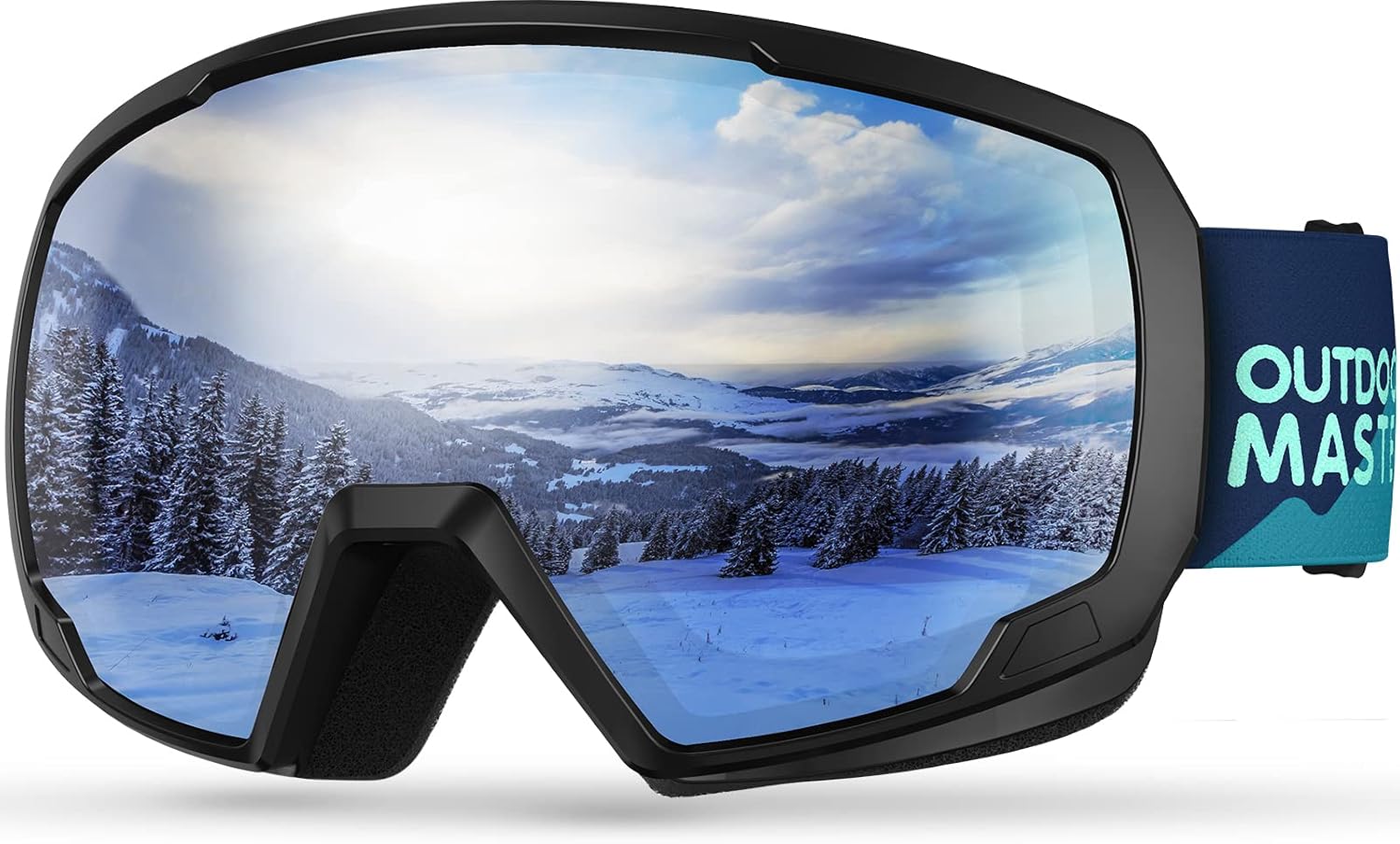 Kids Ski Goggles Anti-Fog OTG Snow Goggles for Winter Sports | Multi-Layer Foam, Impact Lens, Lightweight Frame
