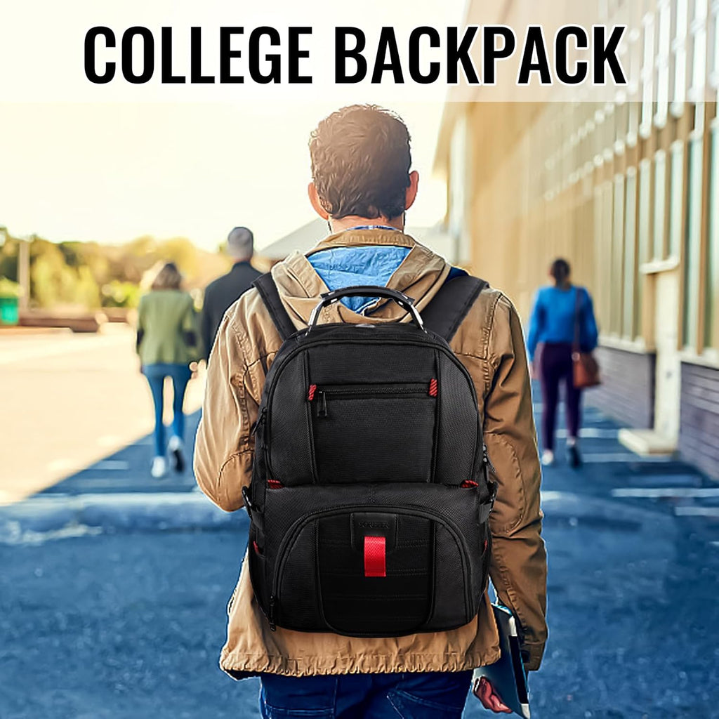 Large Laptop Backpack for Men, Heavy Duty Travel Backpack Carry On Flight Approved, 17 Inch College Work Bookbag