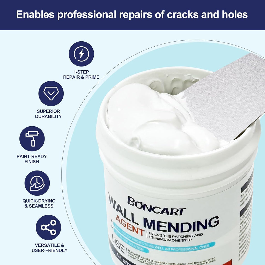 8.6Oz Drywall Patch Repair Kit – Professional All-in-1 Tool Set | Includes Scrapers, Putty Knife, Texture Sponge
