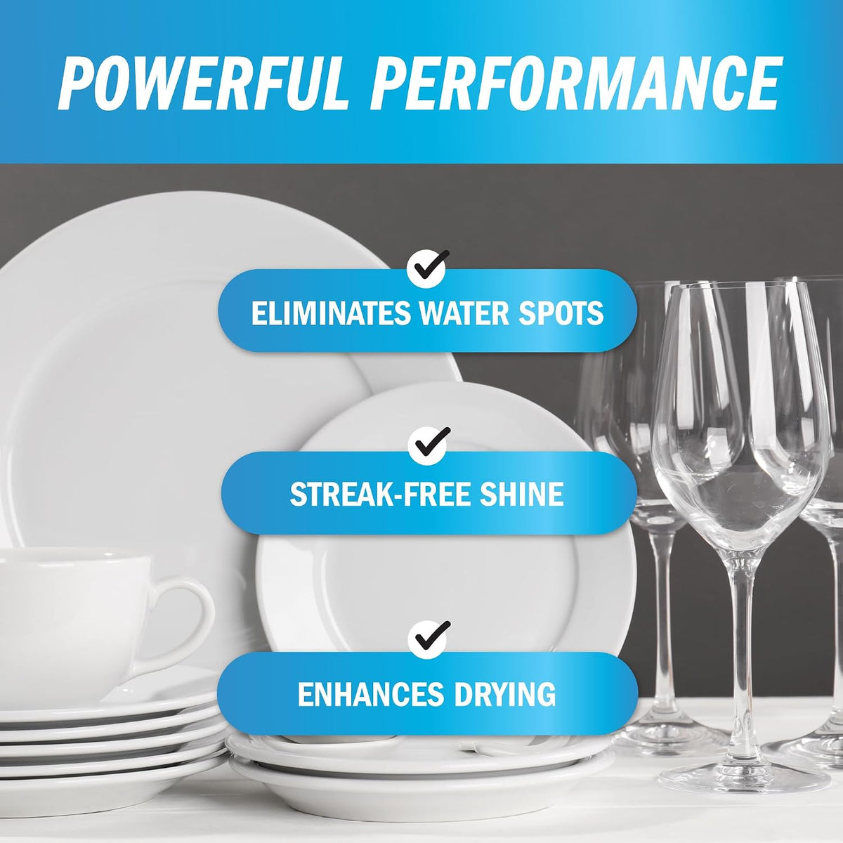 Dishwasher Rinse Aid - 1 Gallon - Extra Strength – Eliminates Water Spots - Sreak Free Shine - Enhances Drying