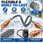 2-Pack 3ft Flexible Bonding Wire with Alligator Clips