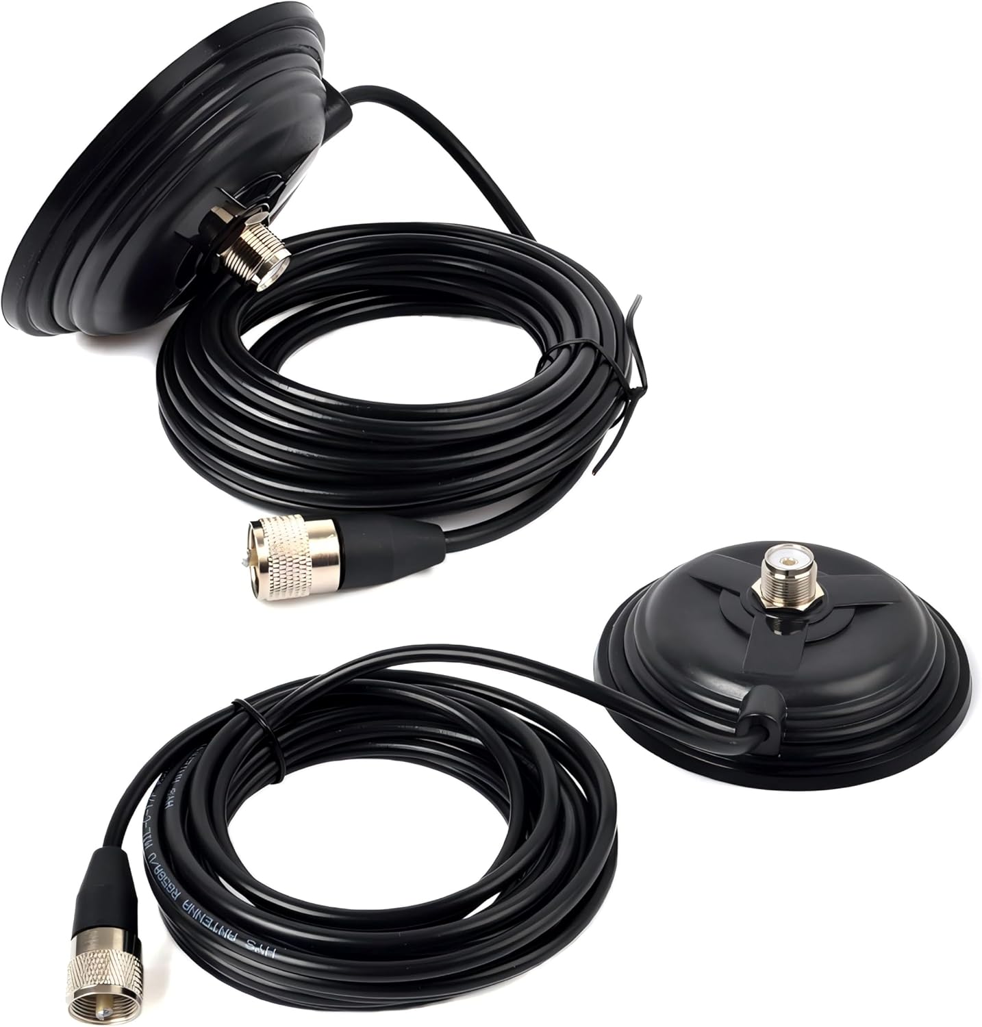 SO-239 Magnet Mount Style W/5M(16.4ft) RG58 Coaxial Cable PL-259 | 30.8 lbs Pull Strength Magnetic Base For