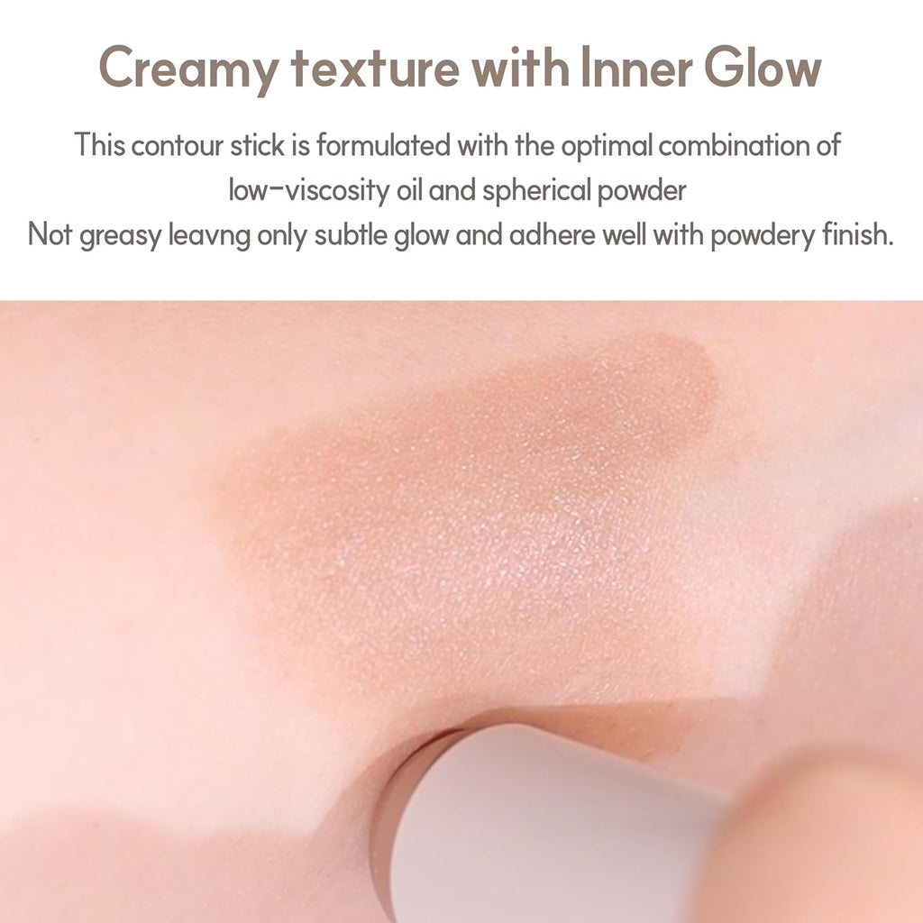 Be Glow Shading Stick Contour #2 Cool Gray│Creamy Solid Texture & Smooth Gliding on Face with Hyaluronic Peptide