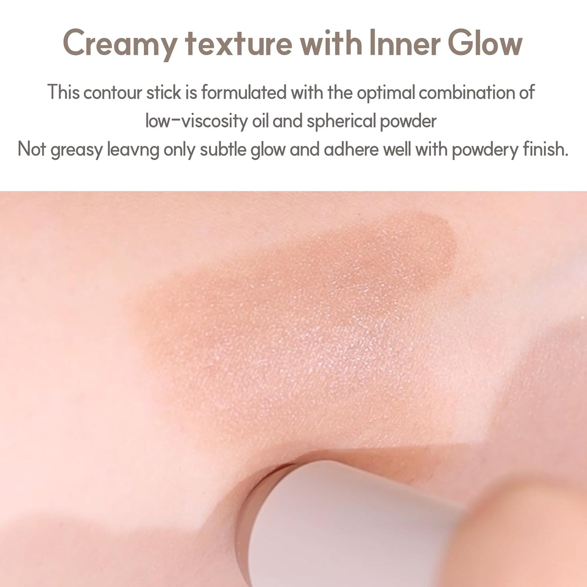 Be Glow Shading Stick Contour #2 Cool Gray│Creamy Solid Texture & Smooth Gliding on Face with Hyaluronic Peptide