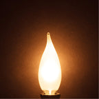 Candelabra Flame Tip Frosted CA10 40W E12 Base 120V, 12 Pack
