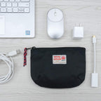 Rough Enough Small Tech Storage Pouch EDC Travel Cable Organizer, Black