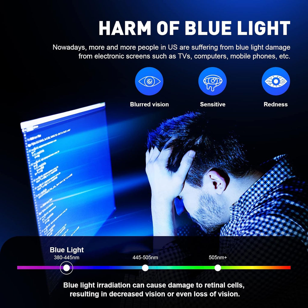 Blue Light Blocking Glasses Anti Eyestrain Computer Gaming Glasses | Vintage Half Frame UV Clear Lens for Women Men