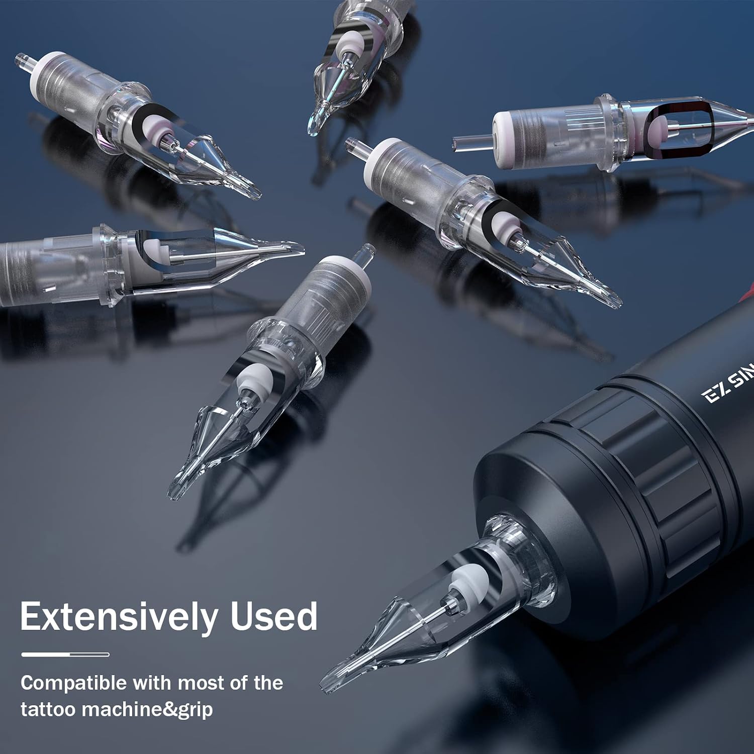 EZ Tattoo Cartridge Needles - 20Pcs #12 (7RL) Standard Round Liner Disposable Tattoo Needles Cartridges for Rotary